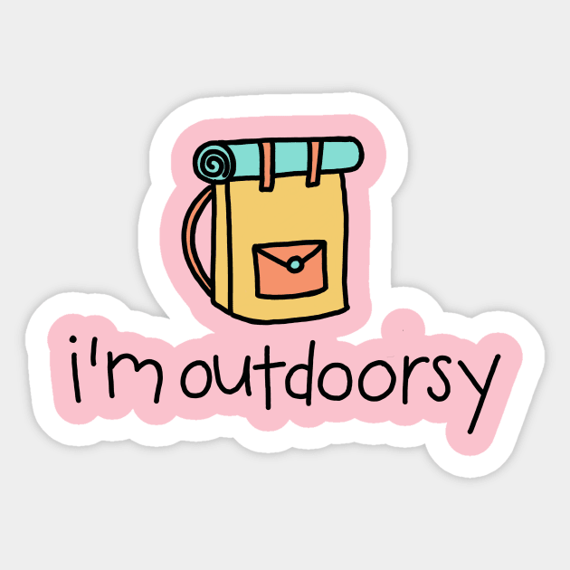 Backpack Outdoorsy Sticker by Christine Borst Creative Studio